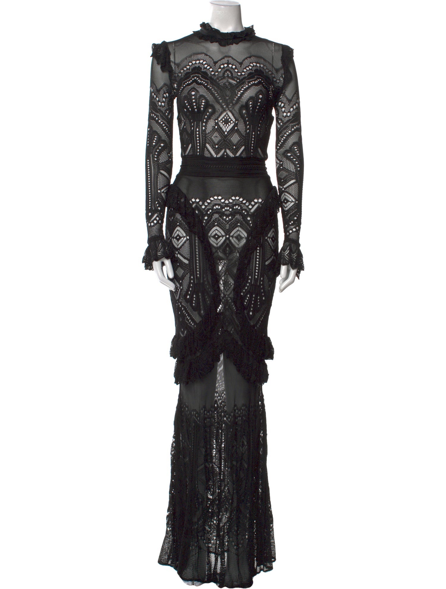 Zuhair Murad Lace Pattern Long Dress