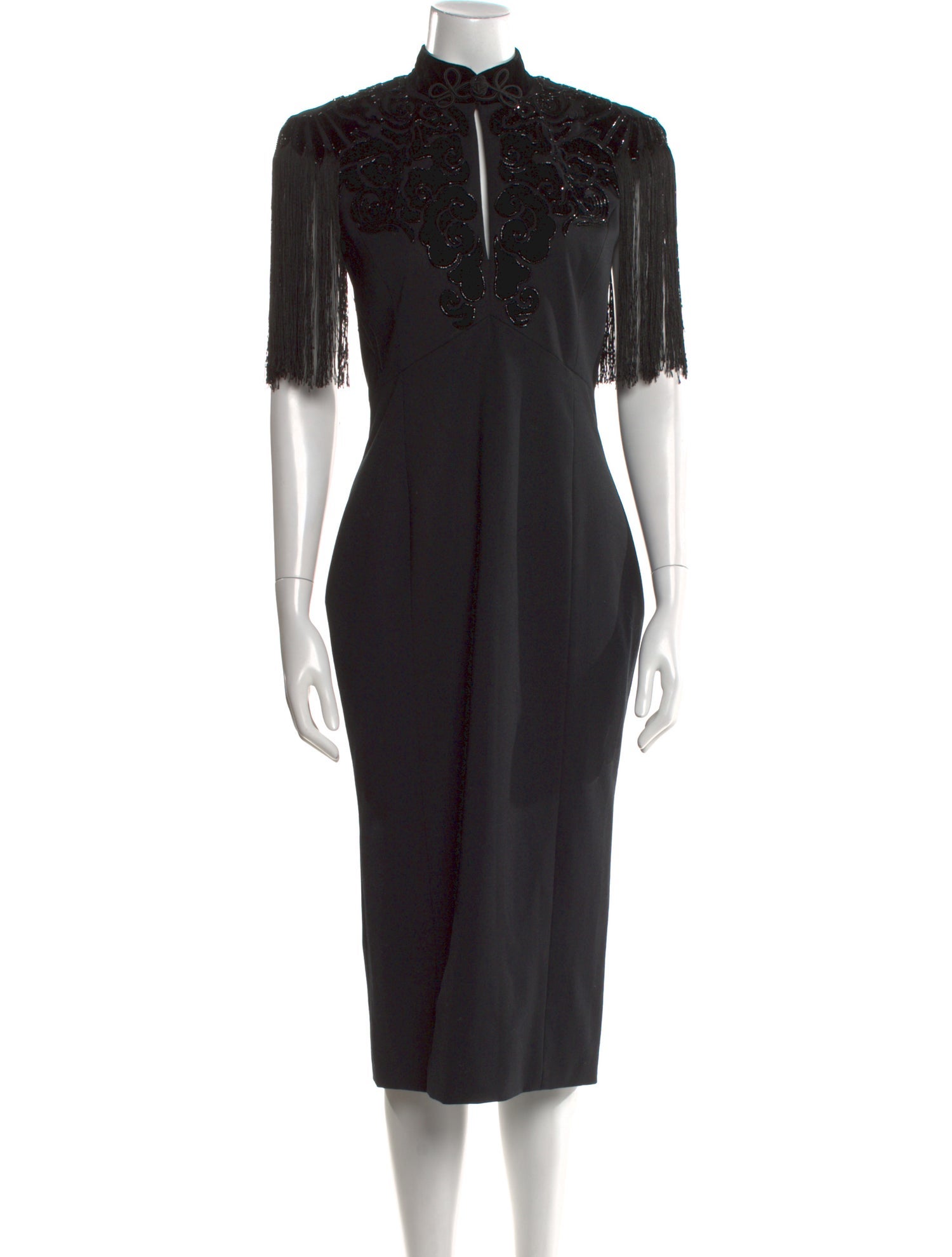 Zuhair Murad Mock Neck Midi Length Dress