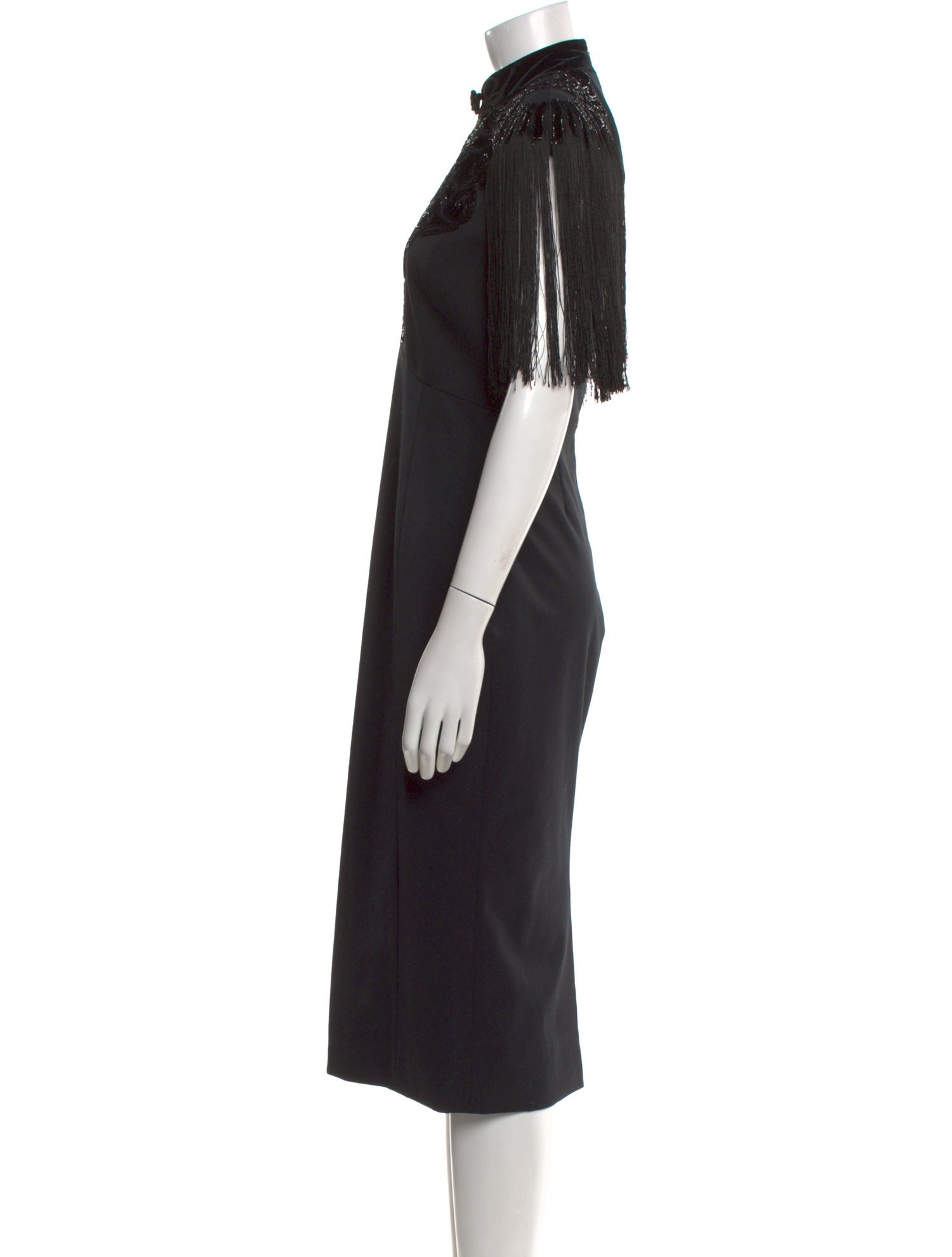 Zuhair Murad Mock Neck Midi Length Dress