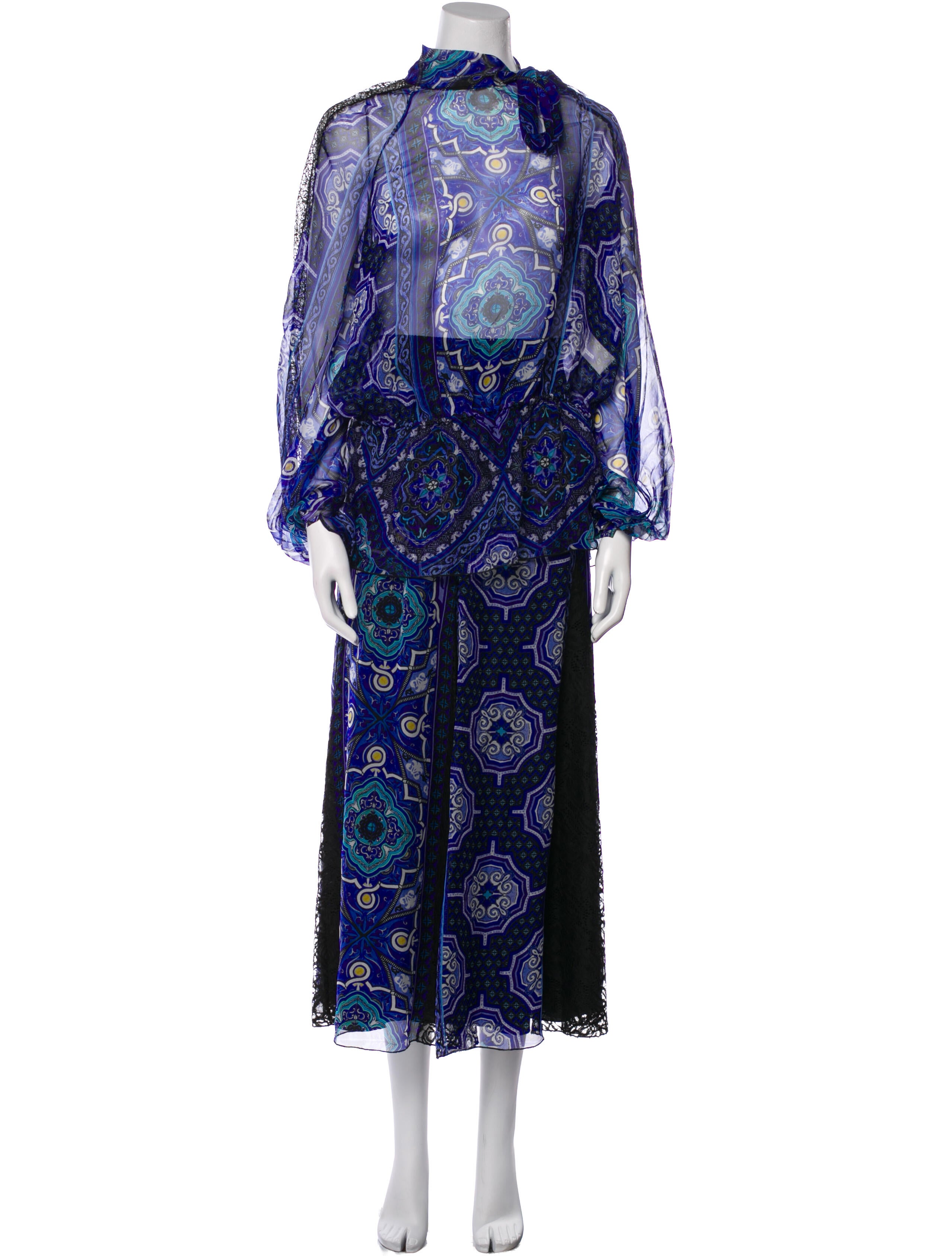 Zuhair Murad Silk Printed Skirt Set
