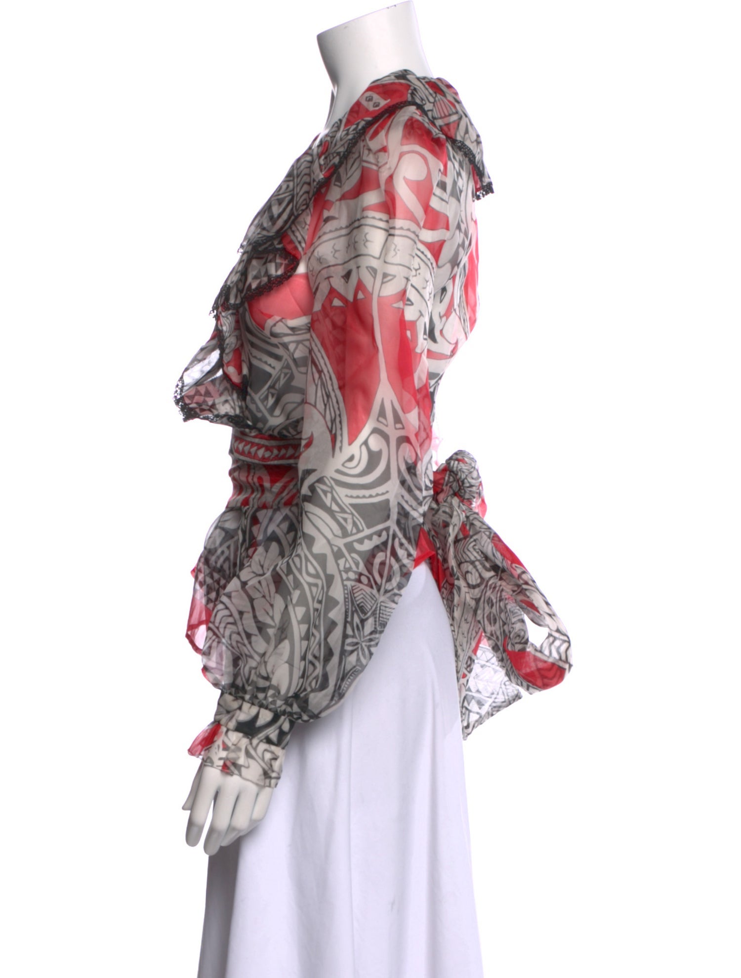 Zuhair Murad Silk Printed Blouse w/ Tags