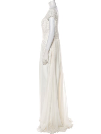 Zuhair Murad Bateau Neckline Long Dress