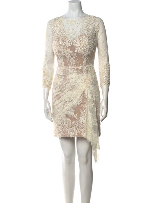 Zuhair Murad Lace Pattern Midi Length Dress