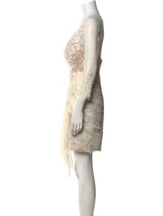 Zuhair Murad Lace Pattern Midi Length Dress