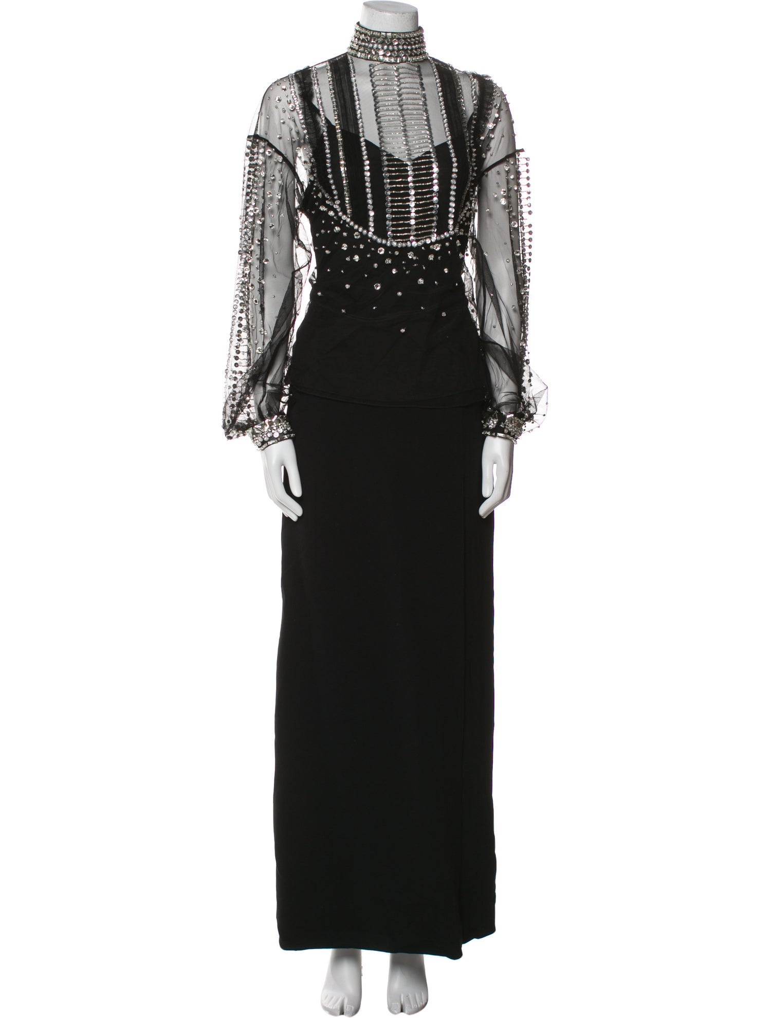 Zuhair Murad Printed Crystal Embellishments Skirt Set