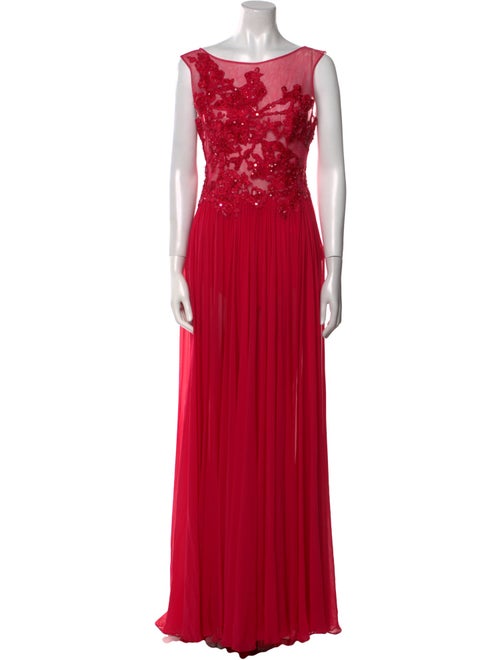 Zuhair Murad Scoop Neck Long Dress