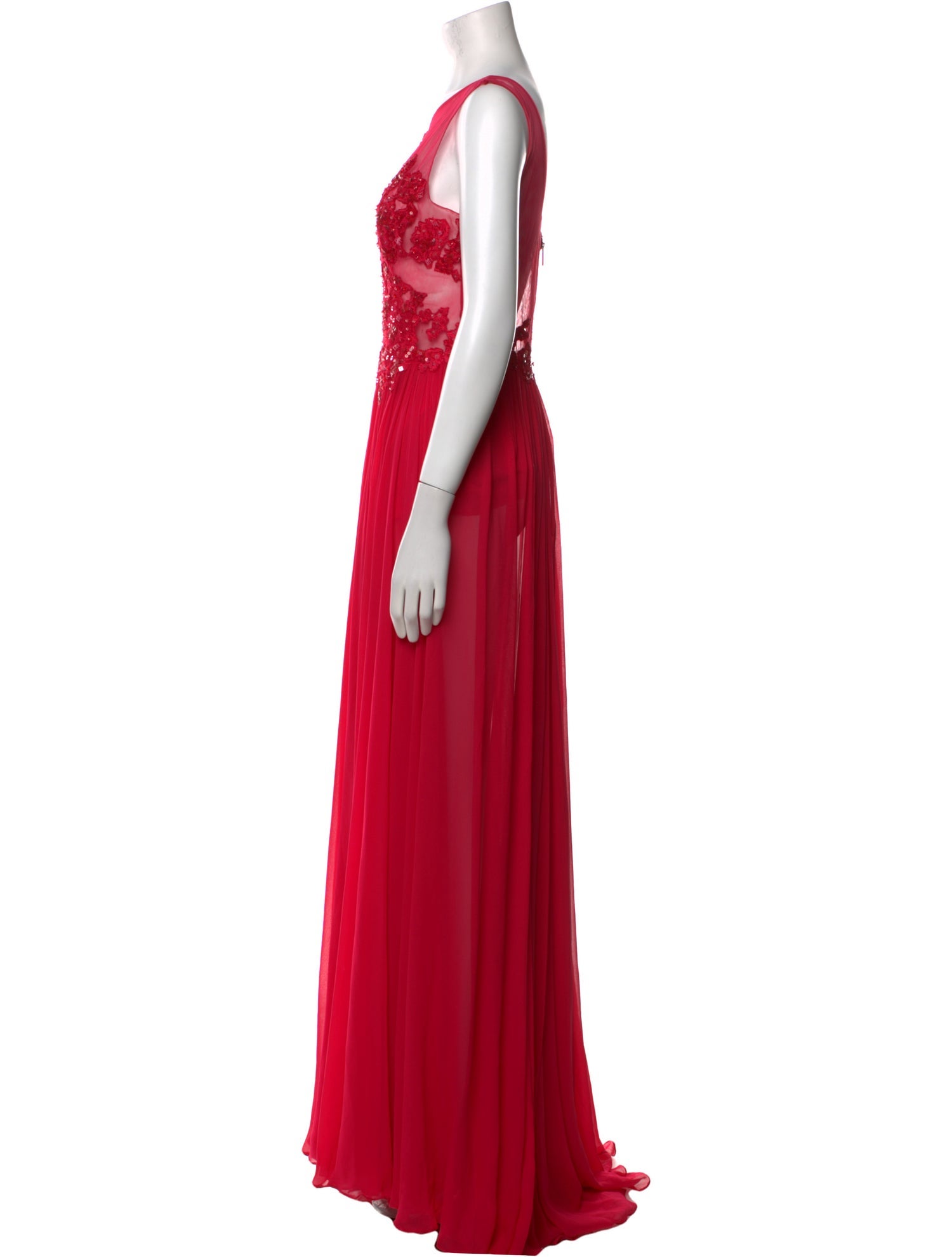 Zuhair Murad Scoop Neck Long Dress