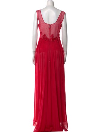 Zuhair Murad Scoop Neck Long Dress