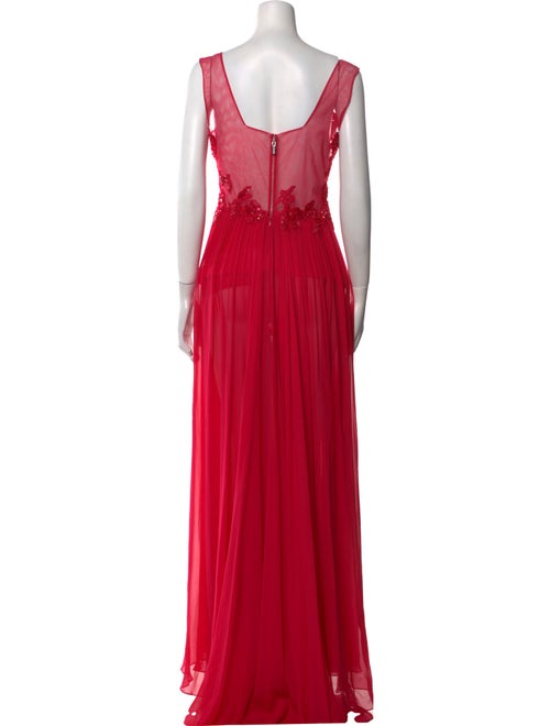 Zuhair Murad Scoop Neck Long Dress