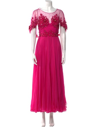 Zuhair Murad Scoop Neck Long Dress