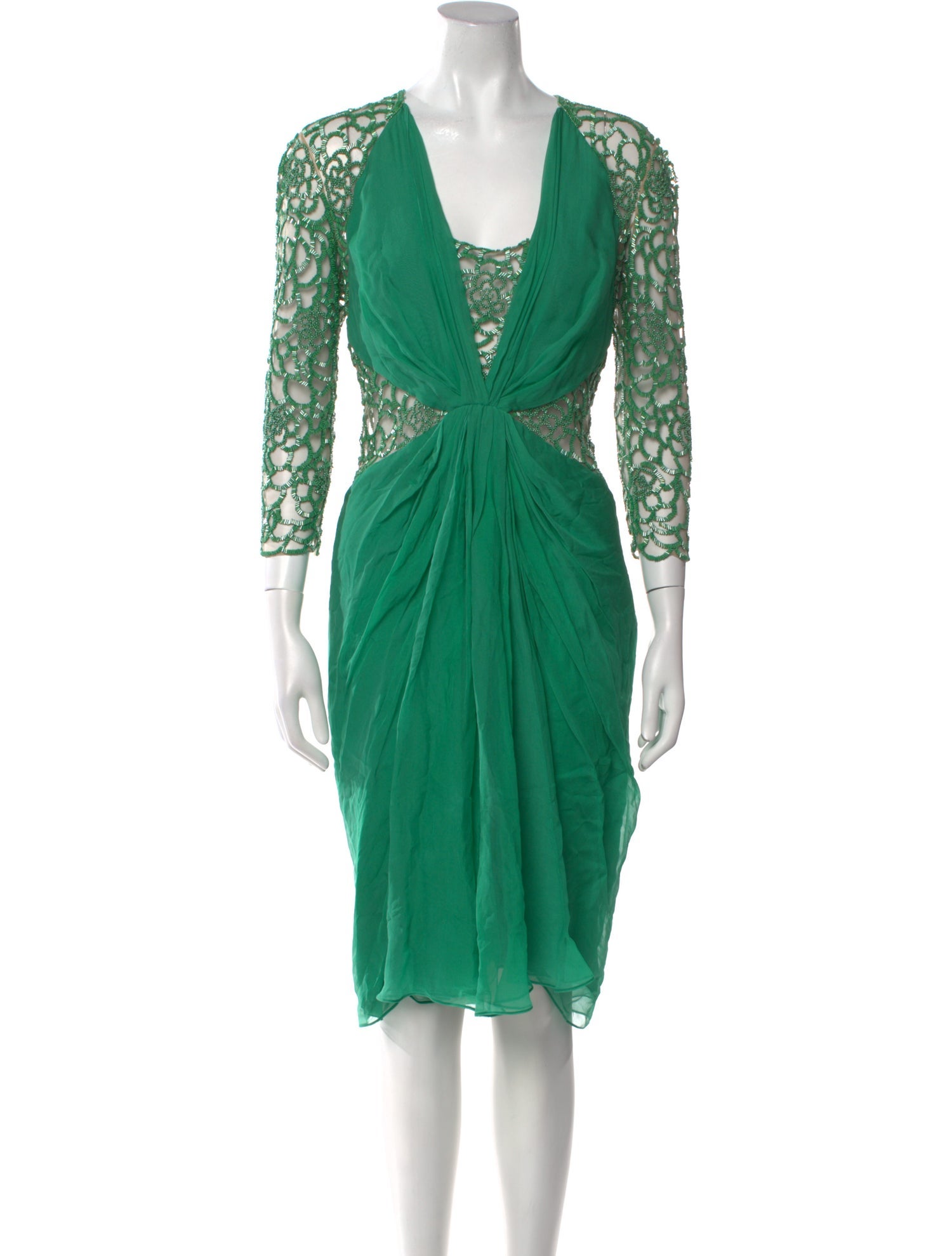 Zuhair Murad V-Neck Midi Length Dress