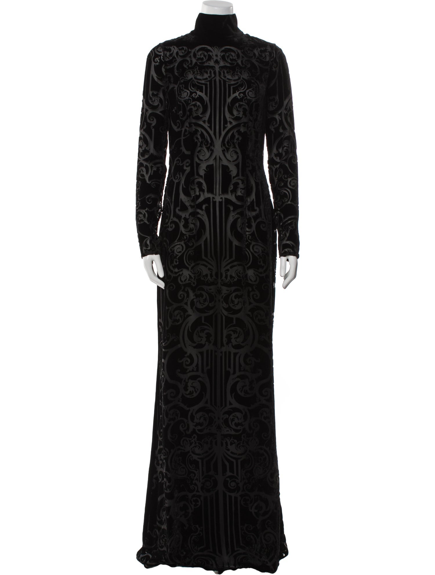 Zuhair Murad Turtleneck Long Dress in Black, Women's Xs