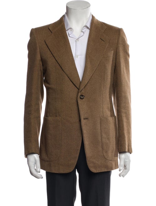 Z Zegna Cashmere Houndstooth Print Blazer