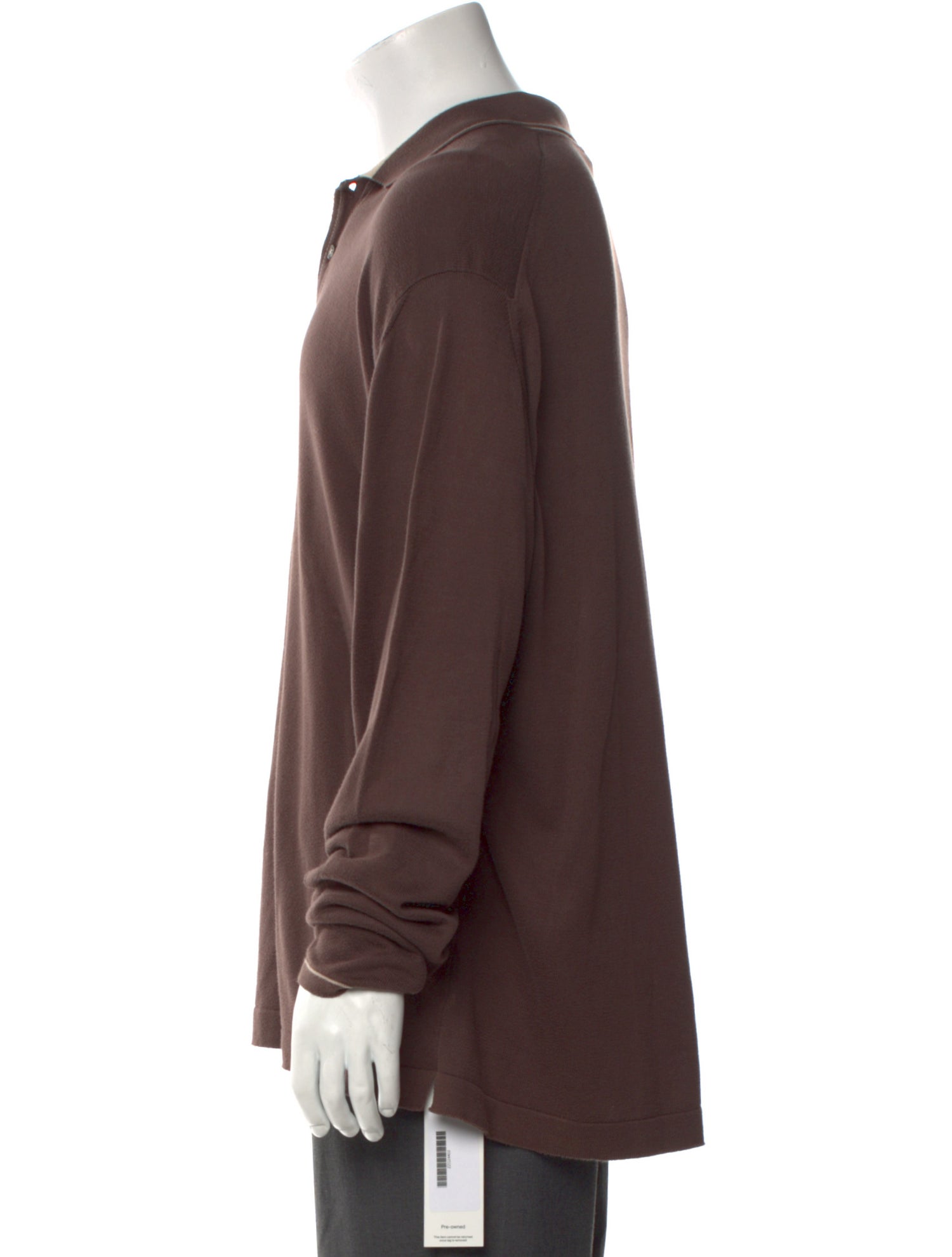 Z Zegna Mock Neck Long Sleeve Polo Sweater