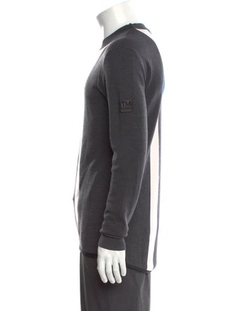 Z Zegna Wool Colorblock Pattern Pullover