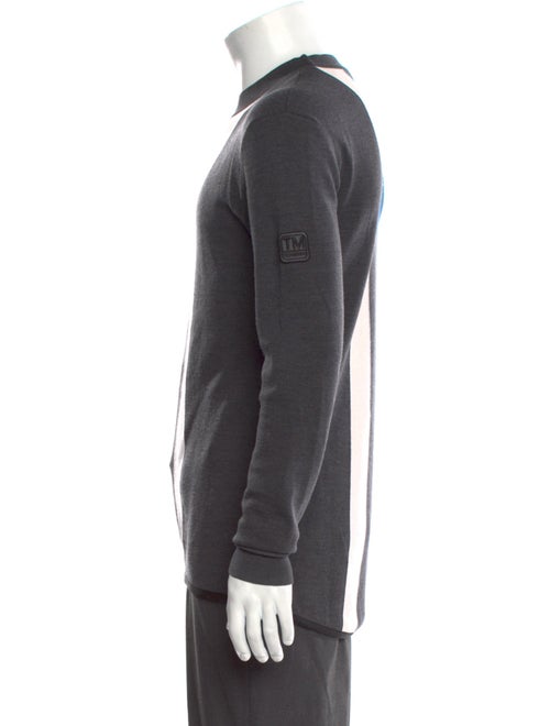 Z Zegna Wool Colorblock Pattern Pullover