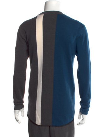 Z Zegna Wool Colorblock Pattern Pullover