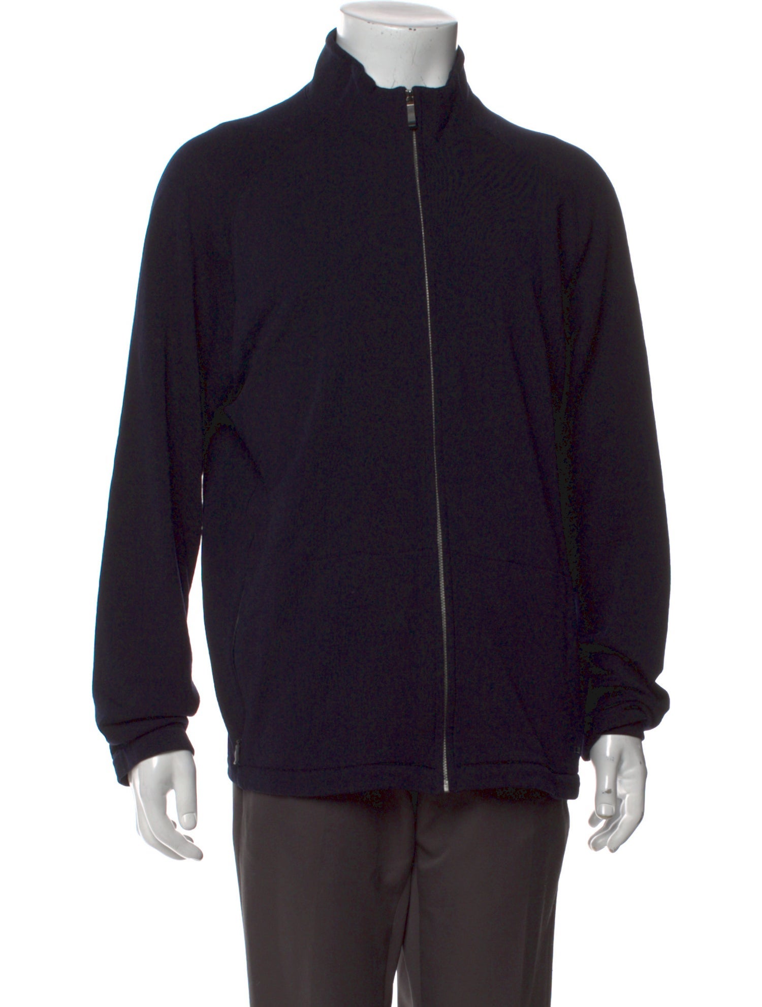 Z Zegna Wool Mock Neck Cardigan