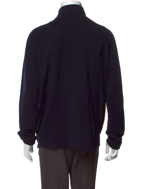 Z Zegna Wool Mock Neck Cardigan