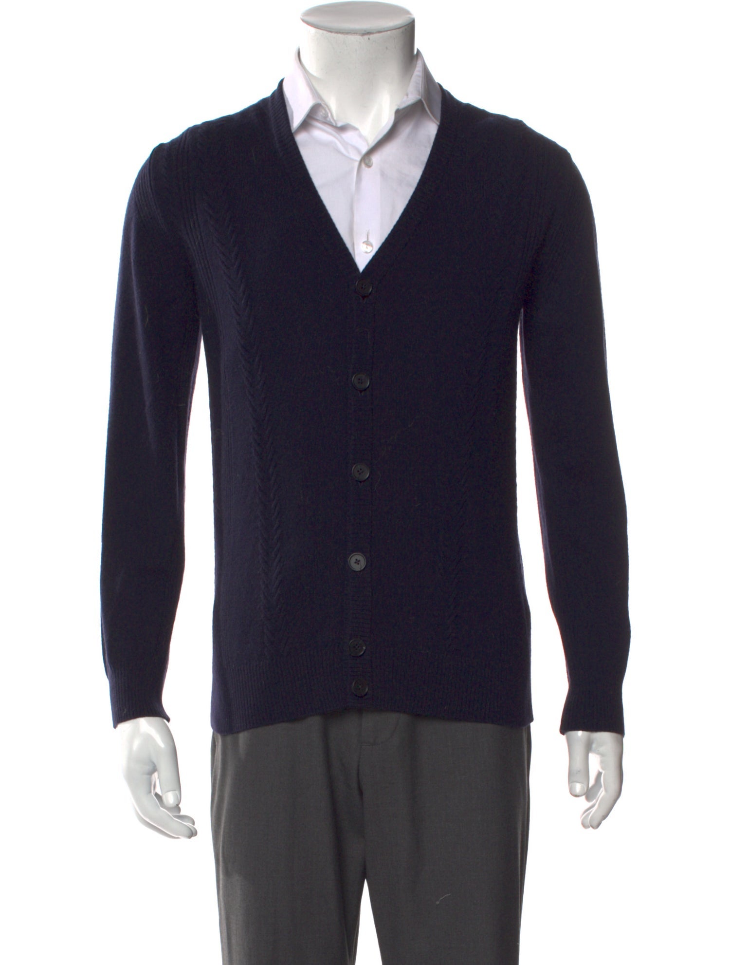 Z Zegna V-Neck Long Sleeve Cardigan