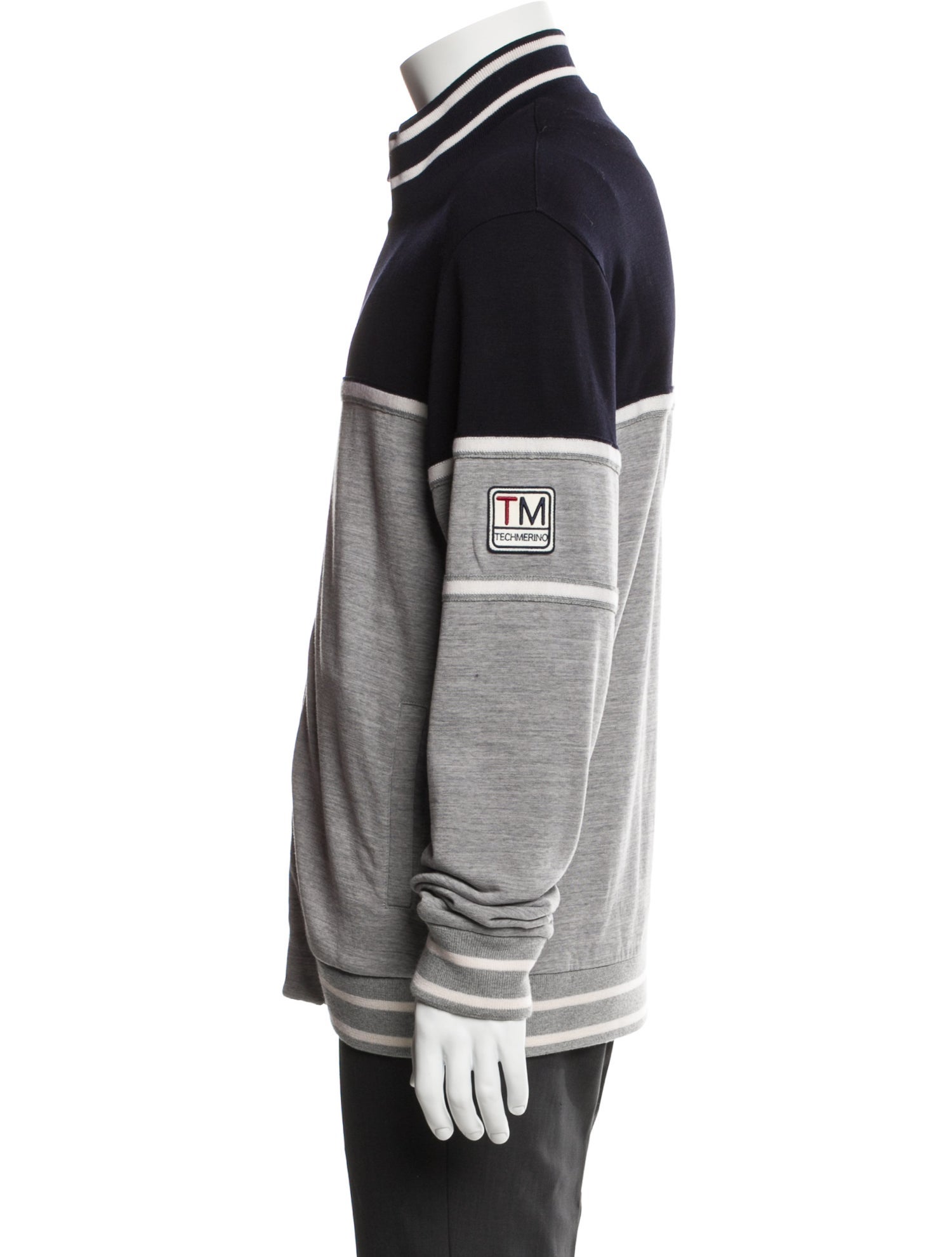 Z Zegna Merino Wool Colorblock Pattern Windbreaker