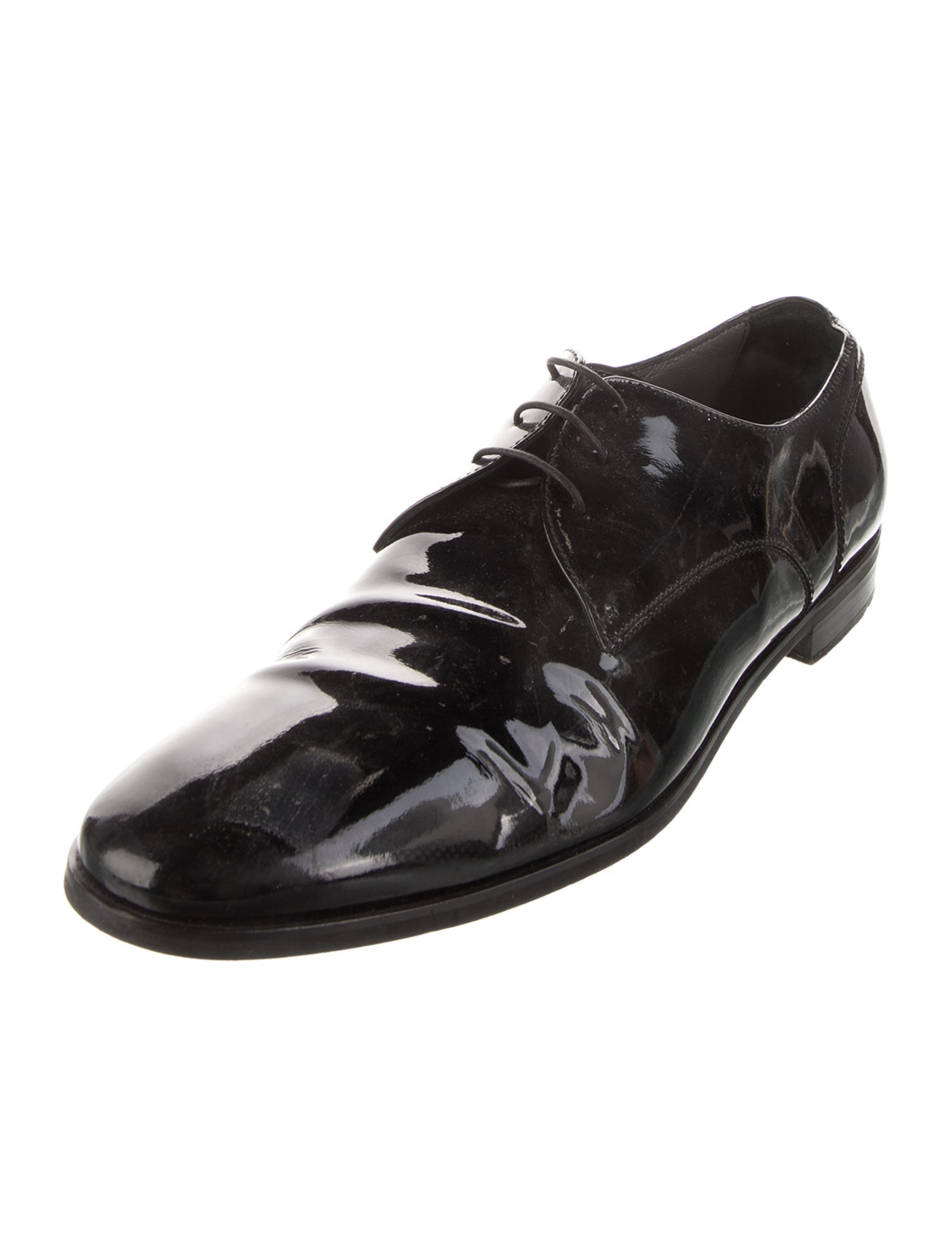 Z Zegna Patent Leather Derby Shoes