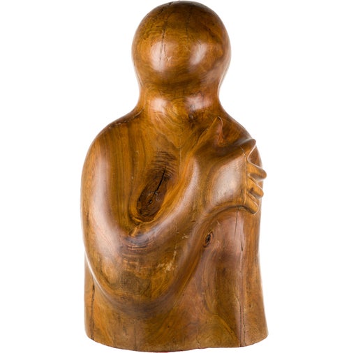 Decor Abstract Carved Wood Sculpture by Endre Vitez