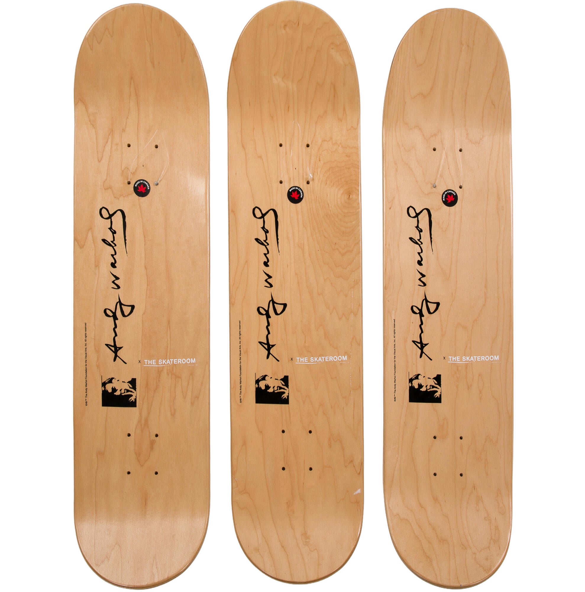 The Skateroom x Andy Warhol 'Dollar Sign (9), 1982' Set of 3 Skate Decks