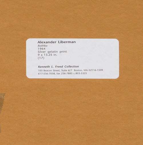 Alexander Liberman Mark Rothko