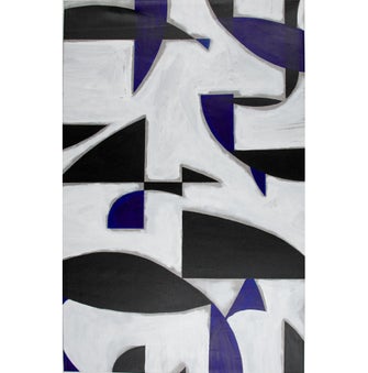 Zach Touchon Paintings Blue White and Grey