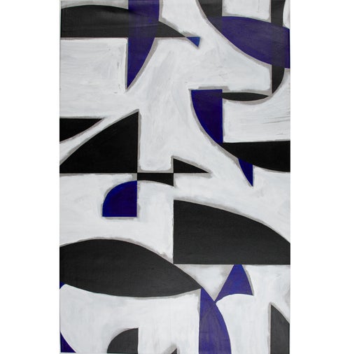 Zach Touchon Paintings Blue White and Grey