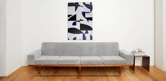 Zach Touchon Paintings Blue White and Grey