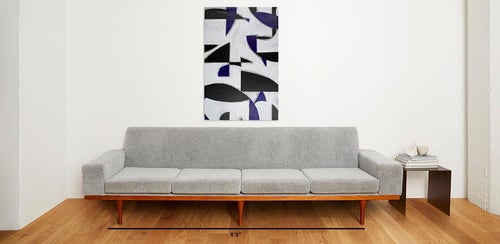 Zach Touchon Paintings Blue White and Grey