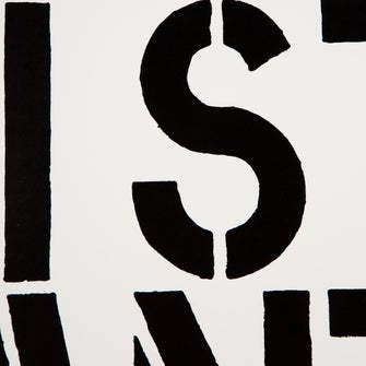 Christopher Wool Assistant, from the Black Book Series