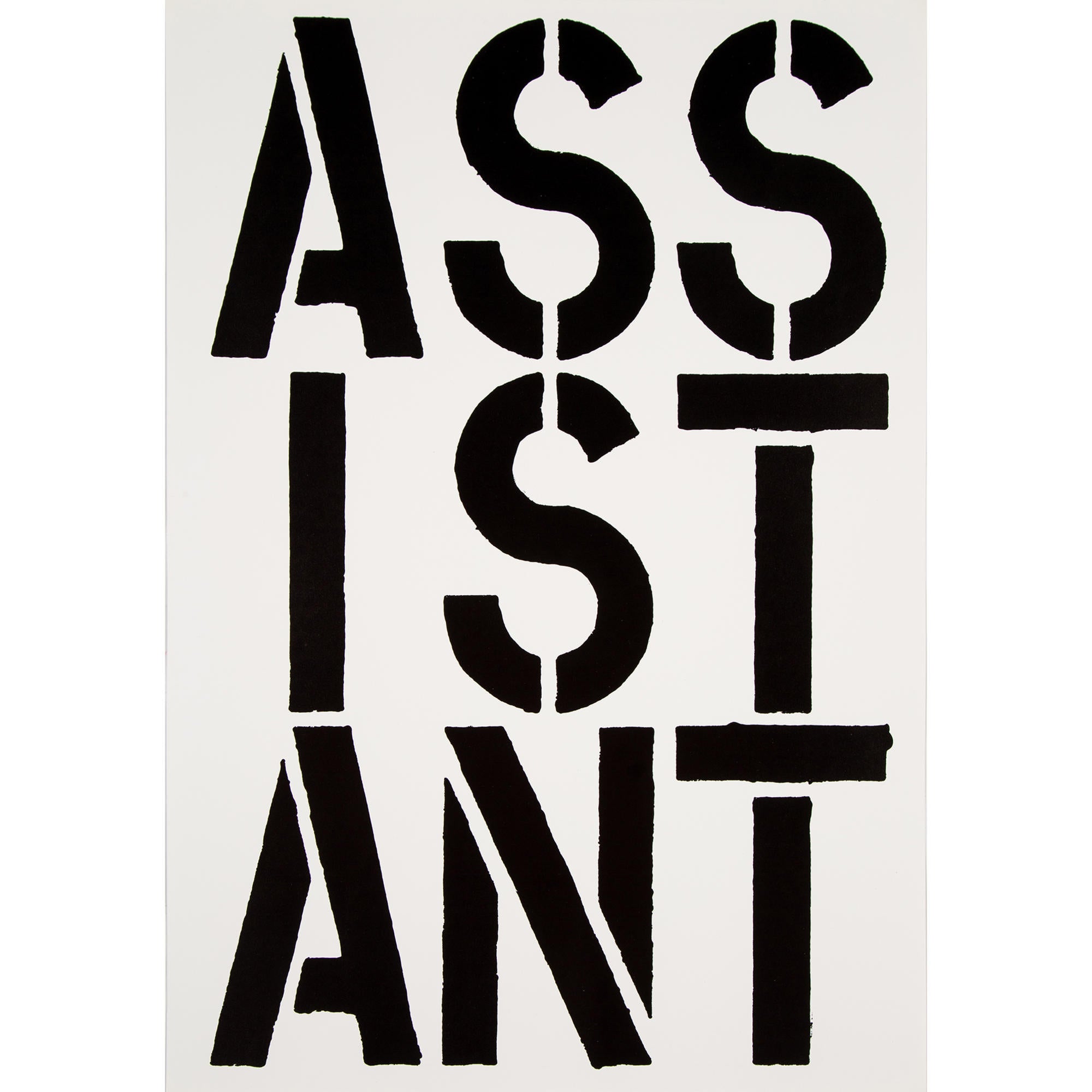 Christopher Wool Assistant, from the Black Book Series