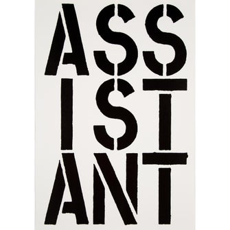 Christopher Wool Assistant, from the Black Book Series