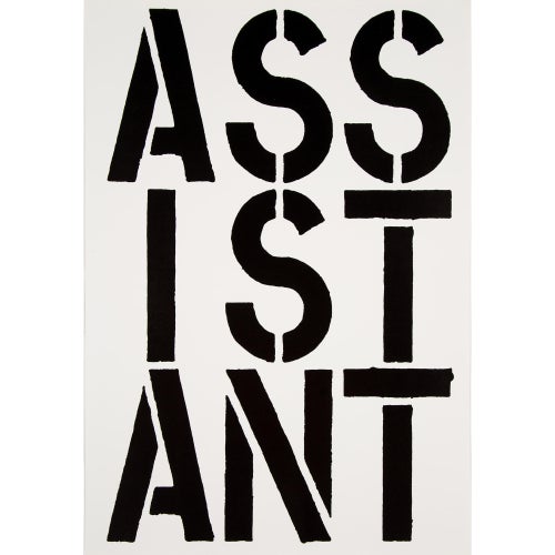 Christopher Wool Assistant, from the Black Book Series