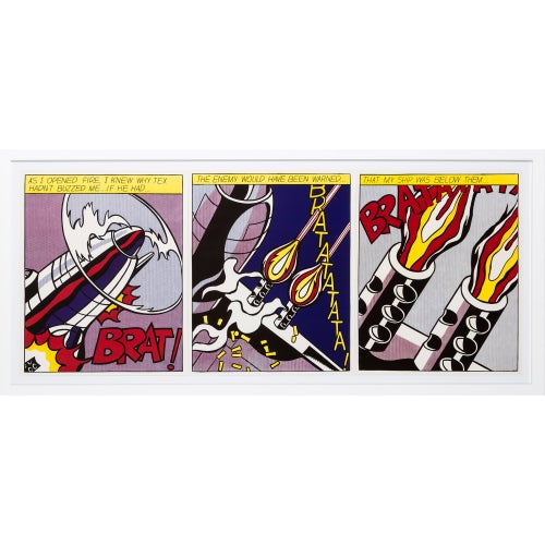 Roy Lichtenstein (After) As I Opened Fire (Triptych)