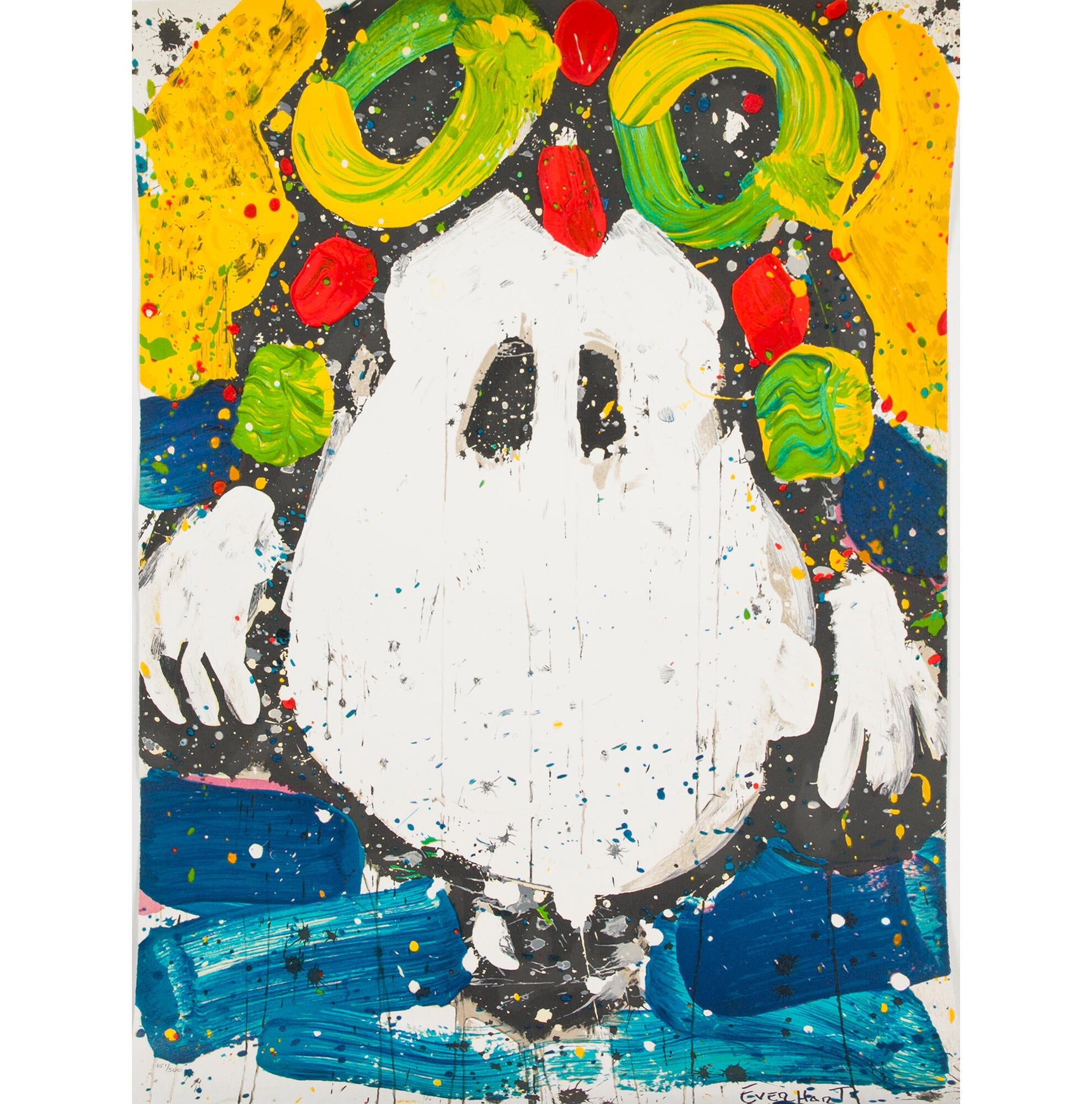 版画 ロメロ・ブリット Romero Britto Bowl of Fruit Romero Britto Bowl of Fruit - Blue - PTS21598 | The RealReal