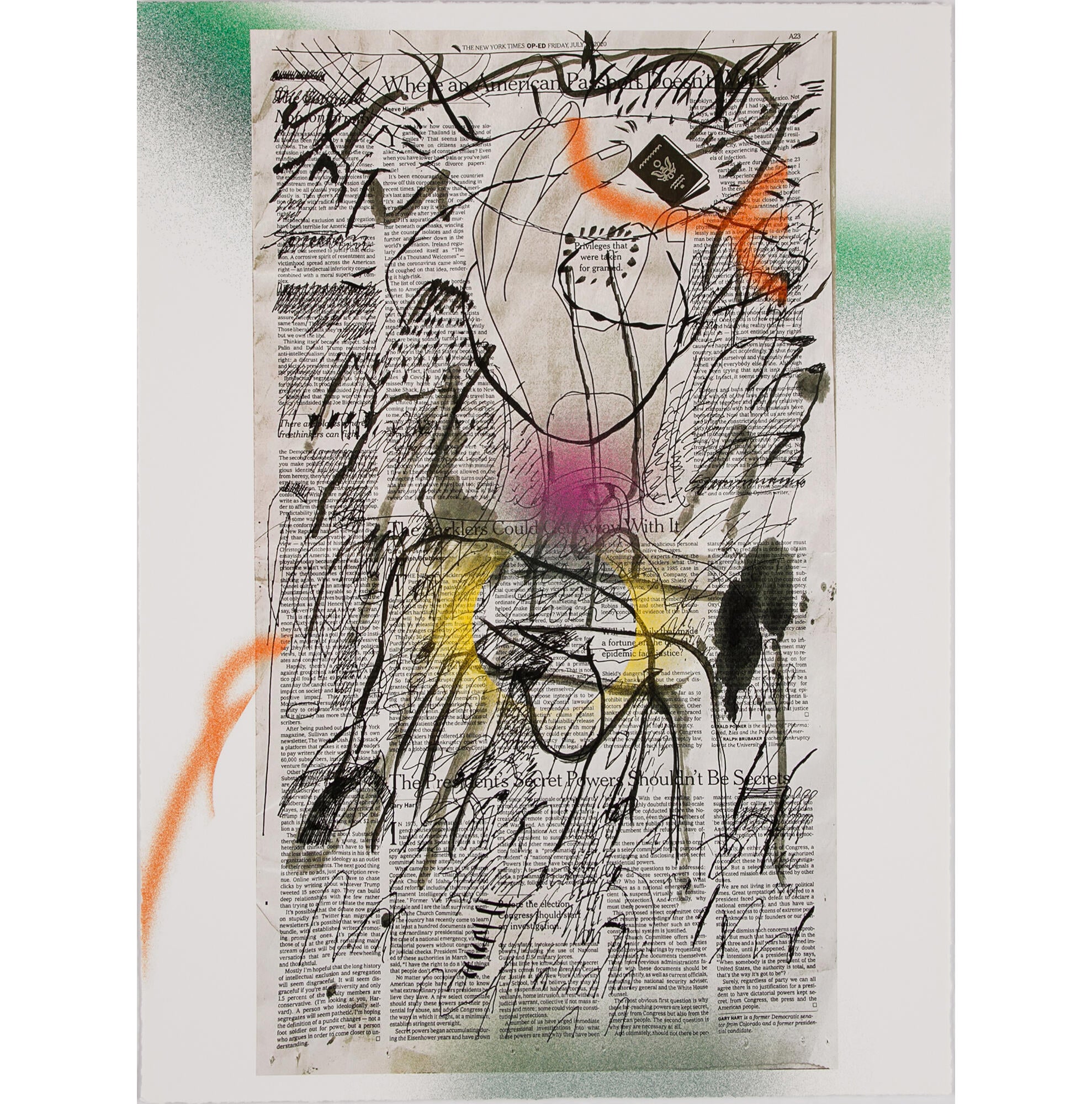 Julie Mehretu Privileges Taken for Granted, a Cadavre Exquis, 2020