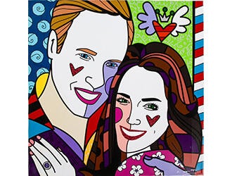 Romero Britto "Real Love" Green